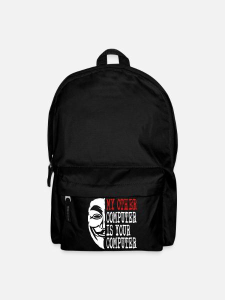 Hacker - Mein anderer Computer ist dein - Rucksack - Schwarz