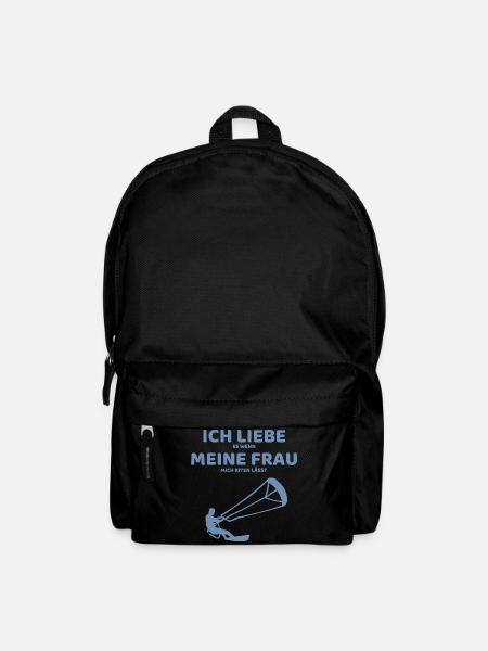 Ich liebe es wenn meine Frau mich Kiten lässt - Rucksack - Schwarz