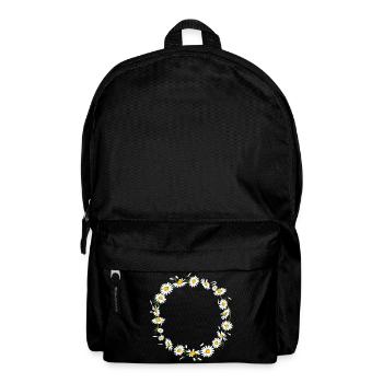 bright chamomile wreath from chamomile flowers - Backpack - black - Front