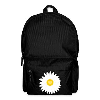 Blume weiß weiße Blumen Geschenk Muttertag Mutter - Rucksack - Schwarz - Vorne