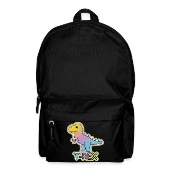 Pastel T-Rex Cartoon Design - Backpack - black - Front