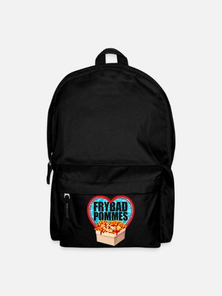 Freibad Pommes Liebe - Rucksack - Schwarz