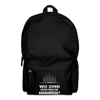 wild Bushcraft outdoor survival Jungel Kokosnüsse - Rucksack - Schwarz - Vorne