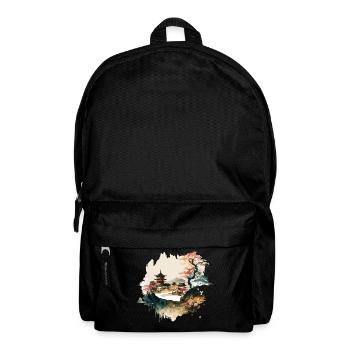 Japanisches Dorfkunstwerk - Rucksack - Schwarz - Vorne
