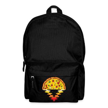 Pizza Sunset – Sea Aesthetic Design - Backpack - black - Front