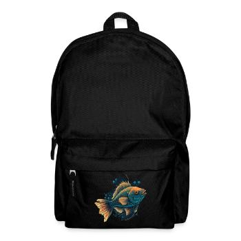 Fisch im Meer - Rucksack - Schwarz - Vorne