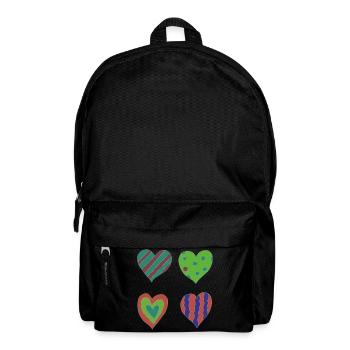 herzen variation - Rucksack - Schwarz - Vorne