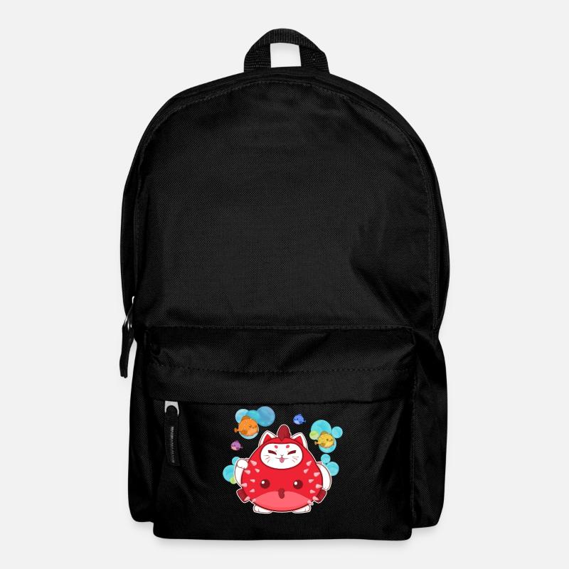 Cat maneki neko kawaii - Backpack - black