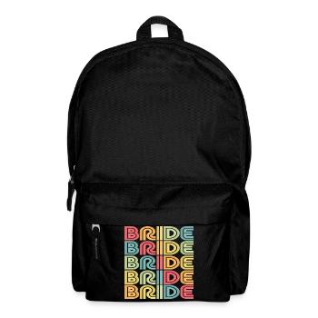 Retro Bride Matching Mariage Couple Fiançailles - Sac à dos - noir - Devant