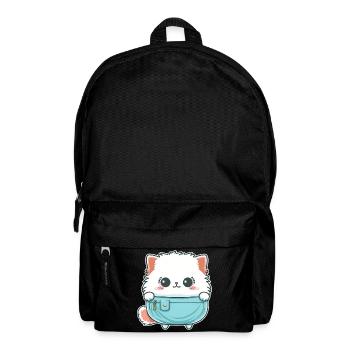 Mignon chat angora dans un sac - Sac à dos - noir - Devant