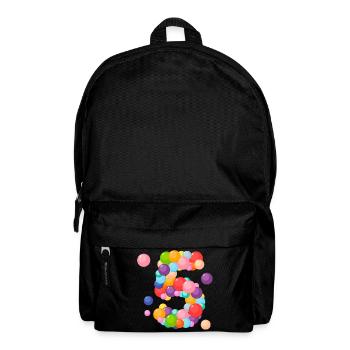 I am 5 years old, birthday 5 years, 5 years old - Backpack - black - Front