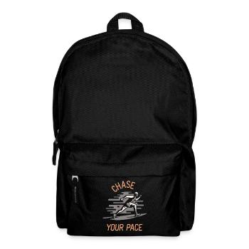 Chase Your Pace Running Design - Backpack - black - Front