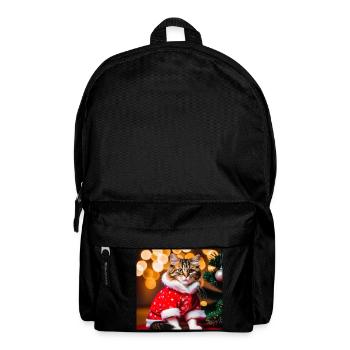 Katze im Pullover - Rucksack - Schwarz - Vorne