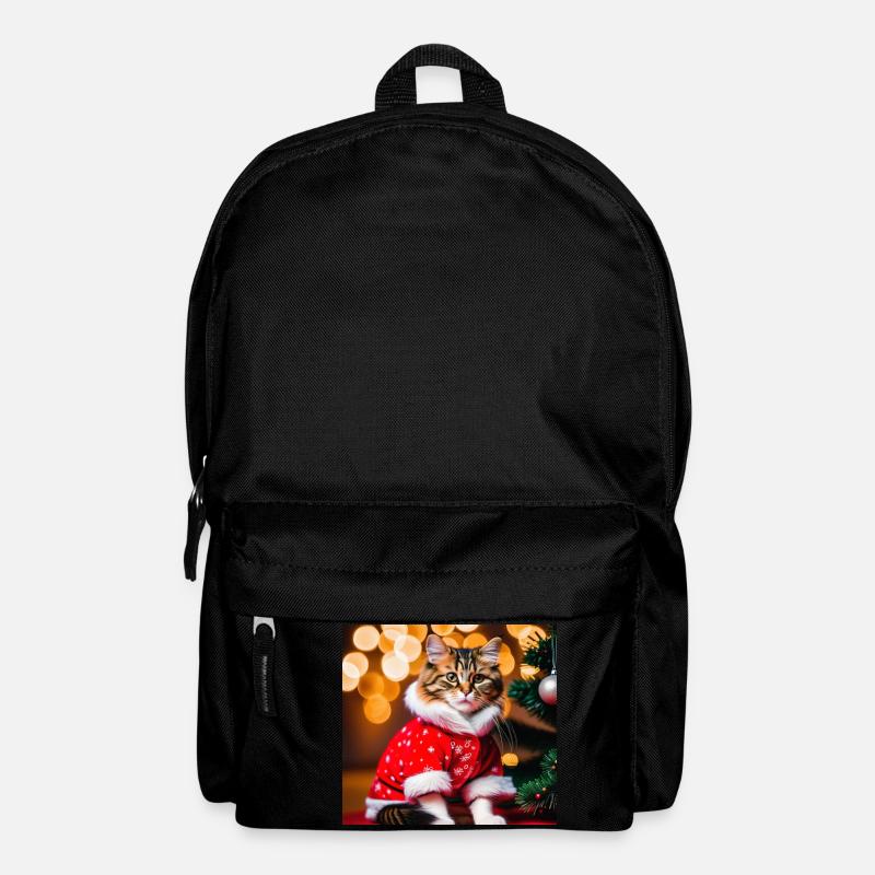 Katze im Pullover - Rucksack - Schwarz