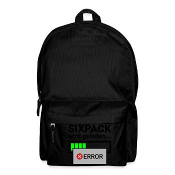 Selbstironie beim Abnehmen Lustiges Fitness Motiv - Rucksack - Schwarz - Vorne