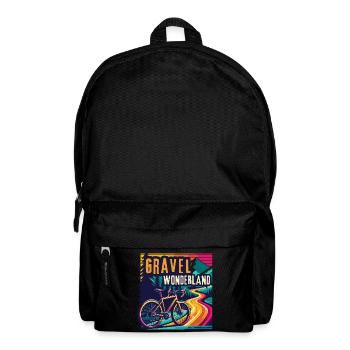 Lebendige Gravelbike Wunderland Fahrradkunst - Rucksack - Schwarz - Vorne