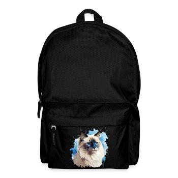 Katze Kopf Heilige Birma - Rucksack - Schwarz - Vorne