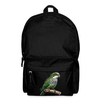 Quäker Papagei Mönch Sittich - Rucksack - Schwarz - Vorne