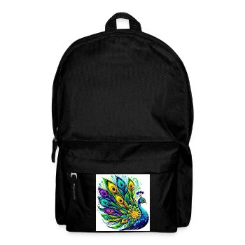 Pfau - Rucksack - Schwarz - Vorne