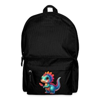 Dinosaurier - Rucksack - Schwarz - Vorne