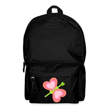 Coeur Papillon Printemps Enfant Bébé Insectes Années 80 - Sac à dos - noir - Devant