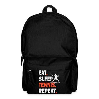 Chemise de tennis Eat Sleep Tennis Repeat Design - Sac à dos - noir - Devant