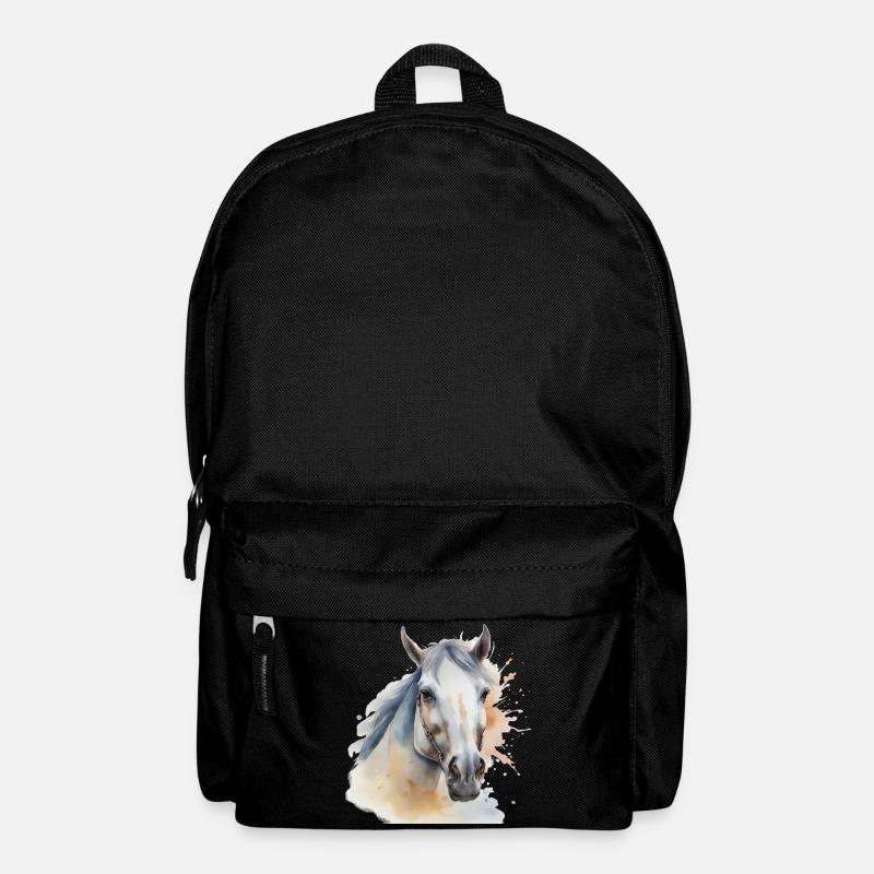 Tête de cheval Cheval Cheval Cheval Etalon - Sac à dos - noir