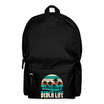 Bonheur de la vie à la plage - Sac à dos - noir - Devant