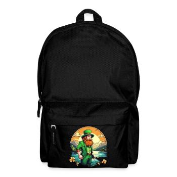 St. Patrick's Day Shamrock Fishing - Backpack - black - Front