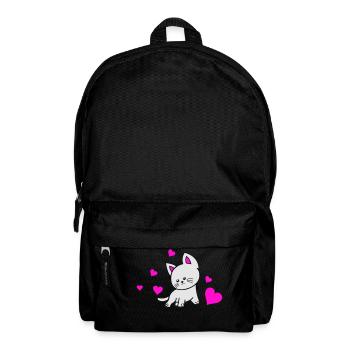 cat love 02 - Rucksack - Schwarz - Vorne