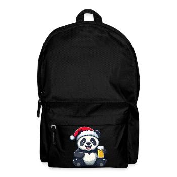 Panda Bière de Noël Drôle - Sac à dos - noir - Devant