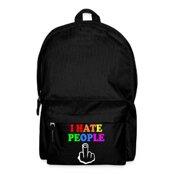 I hate people - Backpack - black - Front
