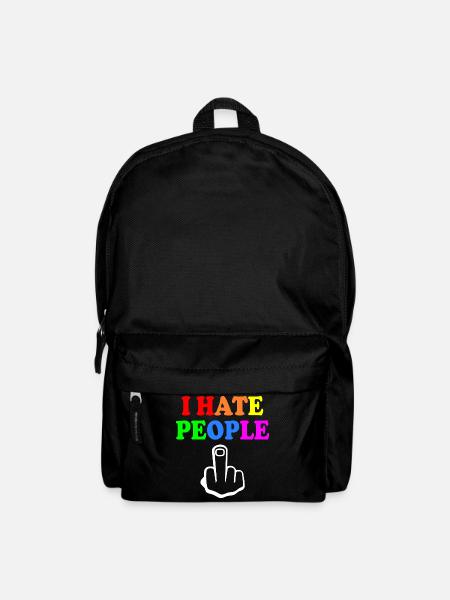 I hate people - Rucksack - Schwarz