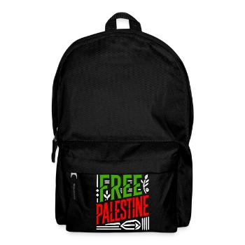 Free palestine - Rucksack - Schwarz - Vorne