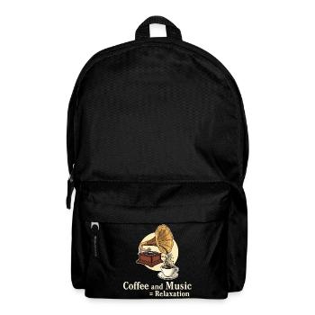Coffee and Music = Relaxation - Rucksack - Schwarz - Vorne