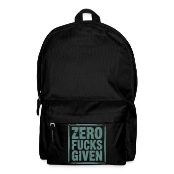 Bittersüßes Zero Fucks Design - Rucksack - Schwarz - Vorne