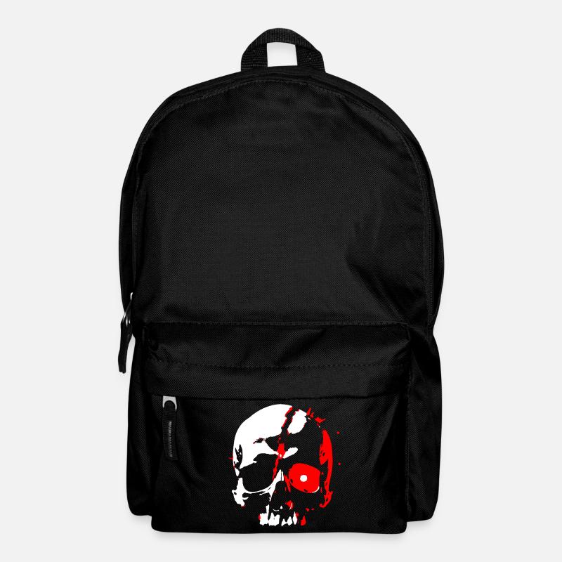 Cyborg Totenschädel mit rotem Auge - Rucksack - Schwarz