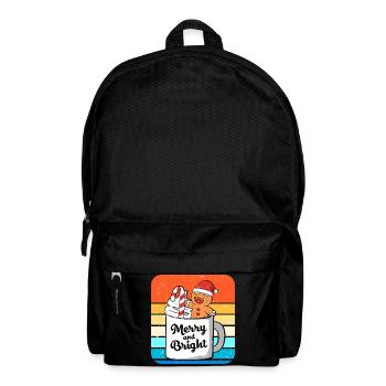 Lebkuchen Weihnachten Lebkuchenmann Gingerbread - Rucksack - Schwarz - Vorne