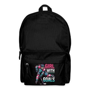 Mädchen Mit Zielen Hockey Frau - Rucksack - Schwarz - Vorne