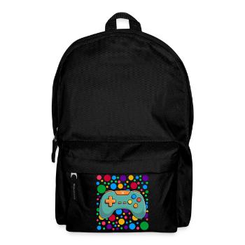 Farbenfroher Gaming-Controller Spotty Dotted Gaming - Rucksack - Schwarz - Vorne