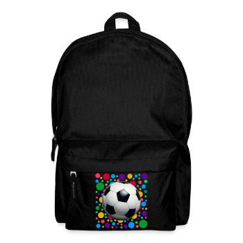 Fußball Fußball – Bunt fleckiger Tupfen - Rucksack - Schwarz - Vorne