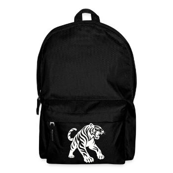 Tiger Silhouette - Rucksack - Schwarz - Vorne