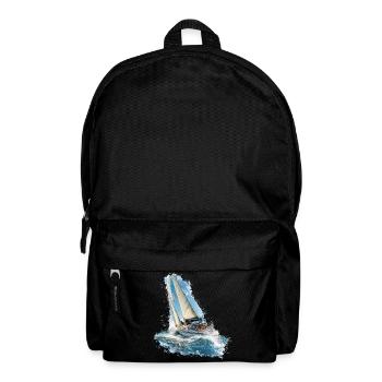 Sailboat in the sound of the waves - Backpack - black - Front