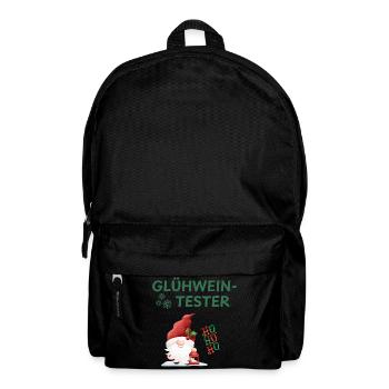 witzig Weihnachten Glühweintester Wichtel Ho ho ho - Rucksack - Schwarz - Vorne