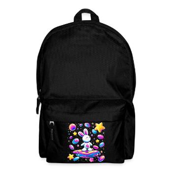 Galactic Rabbit on Surfboard - Backpack - black - Front