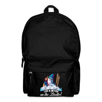 Ski, Skiing, Life is better on the boards - Backpack - black - Front
