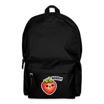 Berry Sticker Kawaii Stil - Rucksack - Schwarz - Vorne