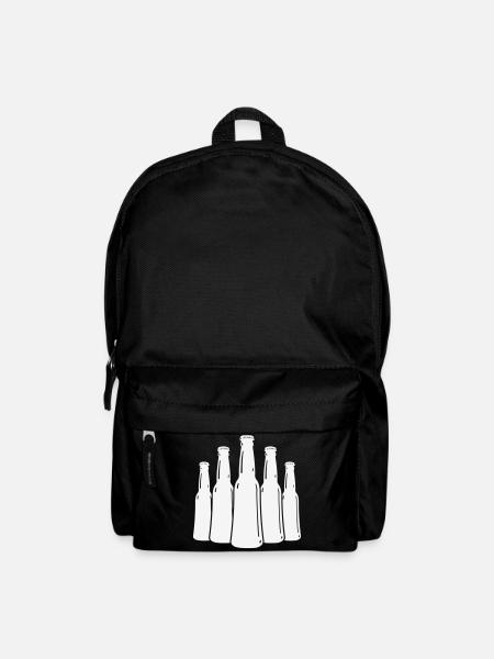 Bierflaschen Silhouette - Rucksack - Schwarz