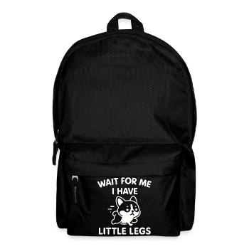 Dog Saying Humor Meme Humor Funny Little Legs - Backpack - black - Front