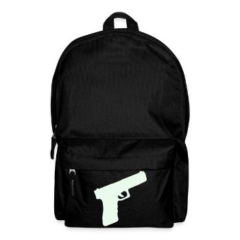 Pistole Waffe - Rucksack - Schwarz - Vorne